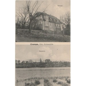 KRĘPA KRAJEŃSKA. Crampe, Krs. Arnswalde / Schloß / Seeblick, wyd. ok. 1915; cz.