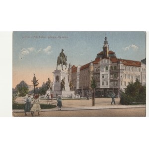 SZCZECIN. Stettin / Am Kaiser Wilhelm-Denkmal, wyd. ok. 1912, kolor., stan db