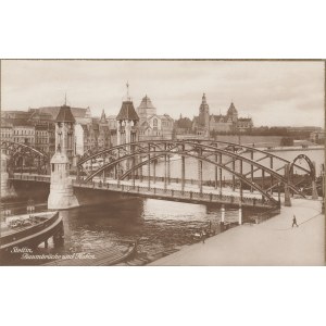 SZCZECIN. Stettin / Baumbrücke und Hafen, wyd. Trinks, Co., G. m. b. H.