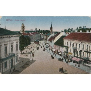 WILNO. Große Straße, wyd. 1918; kolor., stan bdb, niewielkie uszkodzenia rogów