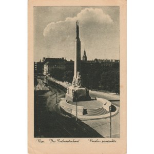 RYGA. Riga / Das Freiheitsdenkmal, wyd. ok. 1910; cz.-b., stan db, bez obiegu