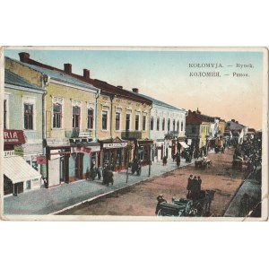 KOŁOMYJA. Kołomyja - Rynek, wyd. G. Gottlieb w Kołomyji, 1912; kolor., stan db