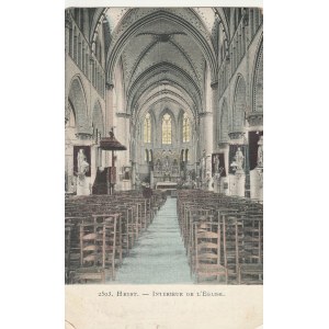 FRANCJA. HEYST. INTERIEUR DE L'ELGLISE, wyd. ok. 1915; kolor., stan db