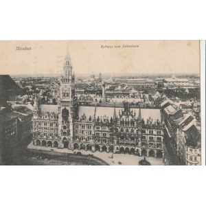 MONACHIUM. München / Rathaus vom Petersturm, wyd. ok. 1918; cz.-b., stan db