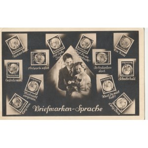 NIEMCY. Briefmarken-Sprache, wyd. przed 1939; cz.-b., stan db, bez obiegu