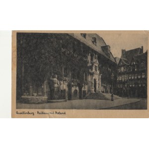 QUEDLINBURG. Quedlinburg / Rathaus mit Roland, wyd. Schöning & Co., Lubeka