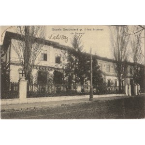 BUKARESZT. Scola Secundara gr. II -lea Internat, din Bucuresti; wyd. ok. 1917