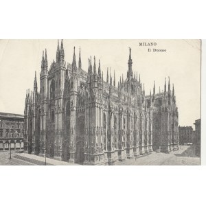 MEDIOLAN. MILANO / Il Duomo, wyd. przed 1939; cz.-b., stan db, zagięty prawy