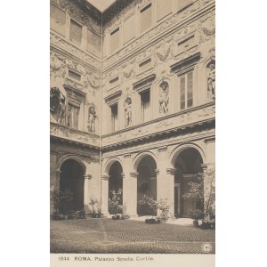 RZYM. 1844 ROMA. Palazzo Spada Cortile, wyd. N.P.G., przed 1939; cz.-b.