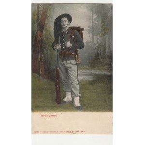 RZYM. Bersagliere, wyd. Artist. Atelier M. Guggenheim & CO., przed 1918; kolor.