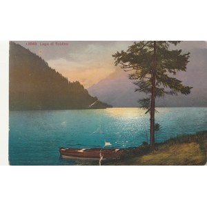 WŁOCHY. Lago di Toblino, wyd. Photoglob, Zurych przed 1918; kolor., stan sł.