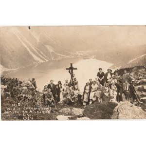 ZAKOPANE. Wid. z Czarnego Stawu na Morskie Oko, 1934; fot. cz.-b., stan db