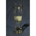 TORUŃ. Pokal szklany ze złoceniami, widok- kolor; st. bdb., wys.: ok. 175 mm