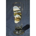 TORUŃ. Pokal szklany, widok- kolor z kalkomanią; st. bdb., wys.: ok. 170 mm