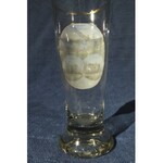 TORUŃ. Pokal szklany, widok- kolor z kalkomanią; st. bdb., wys.: ok. 170 mm