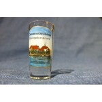 DZIWNÓW. Pokal szklany, widok- kolor; st. bdb, wys.: ok. 60 mm, średnica u góry
