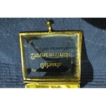 ŚWINOUJŚCIE; Puzderko na biżuterię, metal i szkło, st. bdb., wys.: ok. 45 mm