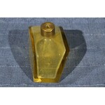 FLAKON. Flakon na perfumy szkło kolorowe (żółte); st. bdb, wys.: ok. 80 mm, wym