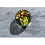 PRZYCISK. Przycisk na biurko w kształcie szklanej kuli z elementem kwiatowym