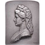 Alžběta, manželka Františka Josefa I., 1837 - 1898, Neuberger - plaketa na odhalení pomníku ve Vídn