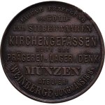 Praha - medaile Zemské jubilejní výstavy 1891, Alois Kettner - firemní adresní známka - 9-řádkový