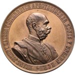 Praha - medaile Zemské jubilejní výstavy 1891, Christlbauer - návštěva Fr.Josefa v Praze - poprsí