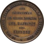 Praha - medaile Zemské jubilejní výstavy 1891, Návštěva císaře Fr.Josefa u barona F.Liebiga - poprs