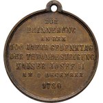 Josef II., 1780 - 1790, Medailka na 100.výročí nástupu na trůn 3.XII.1880 -