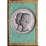 František Josef I. a Alžběta Bavorská, Sebald a Drentwett - cín.svatební medaile 24.4.1854 -