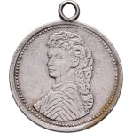 Alžběta, manželka Františka Josefa I., 1837 - 1898, Nesign. - miniaturní medailka b.l. - portrét zl