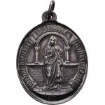 Církevní medaile - mariánské družiny, Smíchov 1886 - Panna Marie Immaculata, opis /
