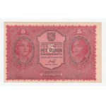 Československo - státovky I. emise, 5 Koruna 1919, série 0046, BHK.8, He.8a, "neperf."