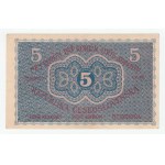 Československo - státovky I. emise, 5 Koruna 1919, série 0046, BHK.8, He.8a, "neperf."