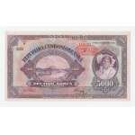 Protektorát Čechy a Morava, 1939 - 1945, 5000 Koruna 1920 - přetisk - nevydaná, série B,