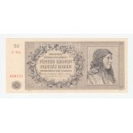 Protektorát Čechy a Morava, 1939 - 1945, 50 Koruna 1944 - série 25A, BHK.42, He.45a.s1,