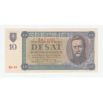 Slovenská republika, 1939 - 1945, 10 Koruna 1943, série Qw13, BHK.54b, He.58a2.s1,