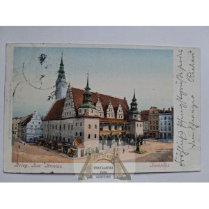 Brzeg, Brieg, ratusz, 1900