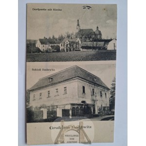 Bogdanowice near Glubczyce, palace, panorama, 1915