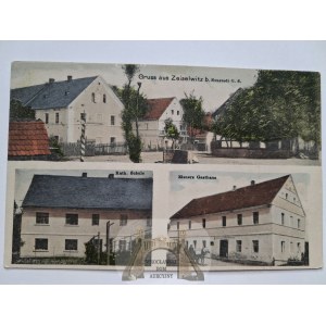 Czyżowice pri Prudniku, hostinec, škola, ulica, 1917
