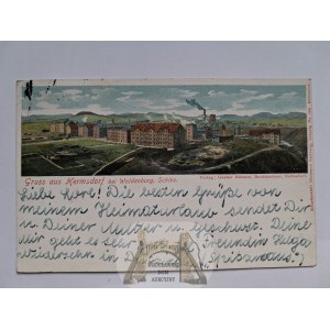 Walbrzych, Waldenburg, Sobięcin, panorama, ca. 1900 (mailed 1943)