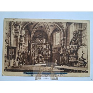 Braszowice near Ząbkowice Śląskie, church, interior, ca. 1920.