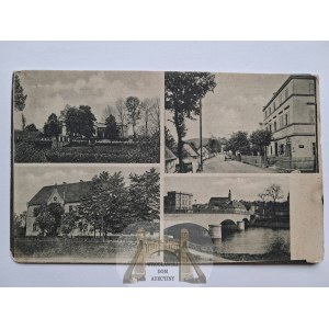 Jelenia Góra, Hirschberg, street, bridge, no postcard lines, ca. 1910
