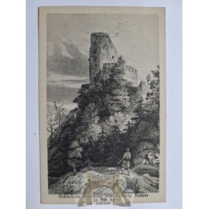 Sobiszów, Chojnik Castle, print by Ludwig Richter, circa 1920.