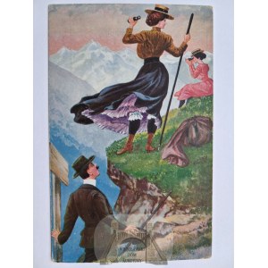 Karkonosze, Riesengebirge, humor, wyd. Leipelt, ok. 1910