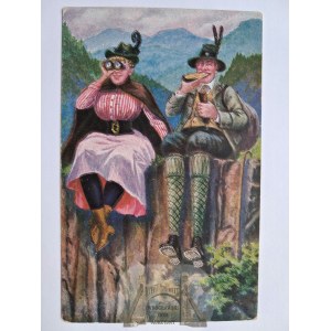 Giant Mountains, Riesengebirge, humor, Leipelt publisher, ca. 1910