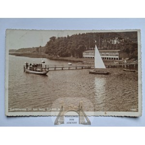 Sława Śląska near Wschowa, lake, marina, ca. 1935