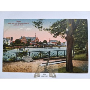 Żagań, Sagan, panoráma, asi 1922