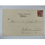 Gdańsk, Danzig, litografia. 4 widoki ok. 1900