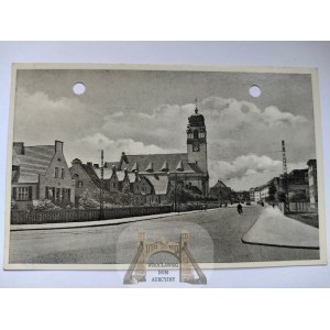 Danzig, Wrzeszcz, Danzig Langfuhr, ulica Mickiewicza, kostol okolo roku 1940