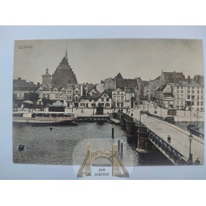 Elblag, Elbing, panorama, bridge ca. 1910